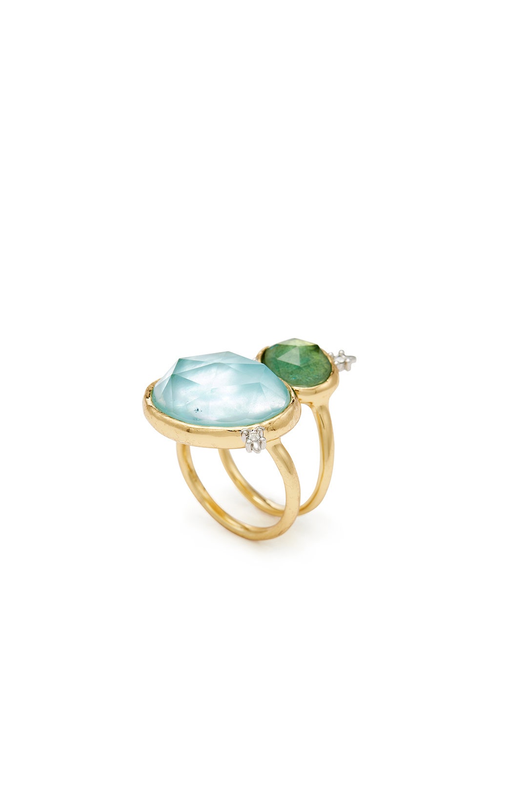 Multi Stone Crystal Spiked Cocktail Ring by Alexis Bittar 1
