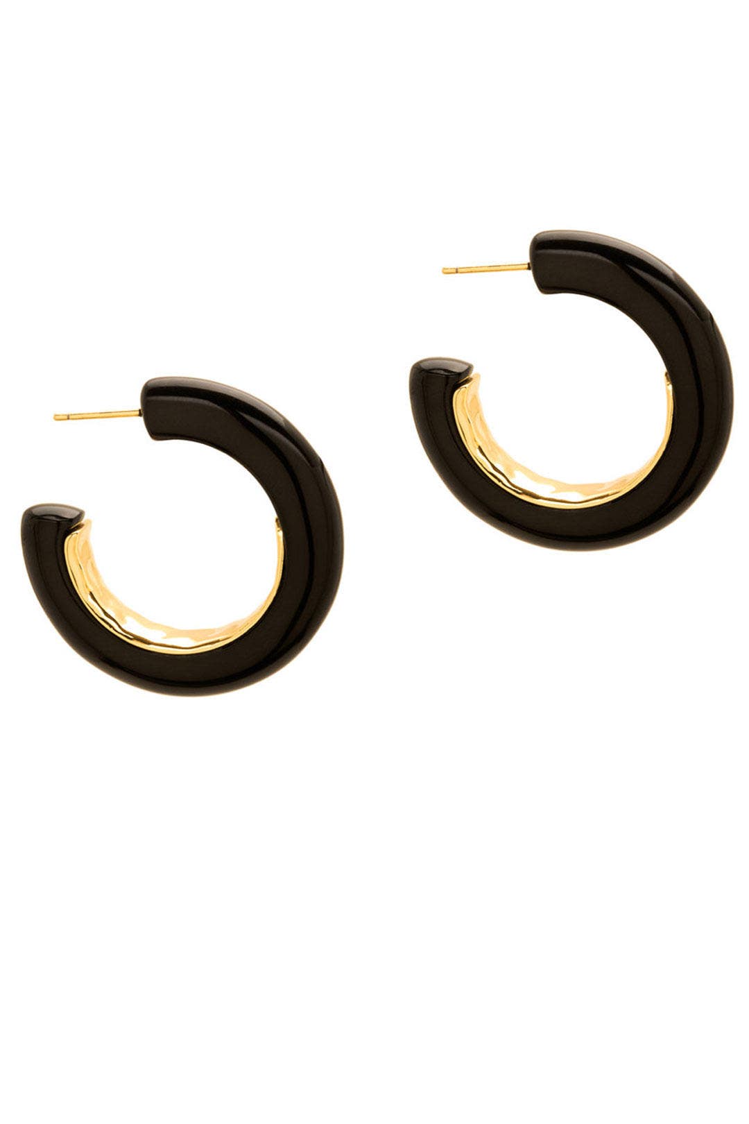 Black Irina Statement Hoops by Gorjana Accessories 1