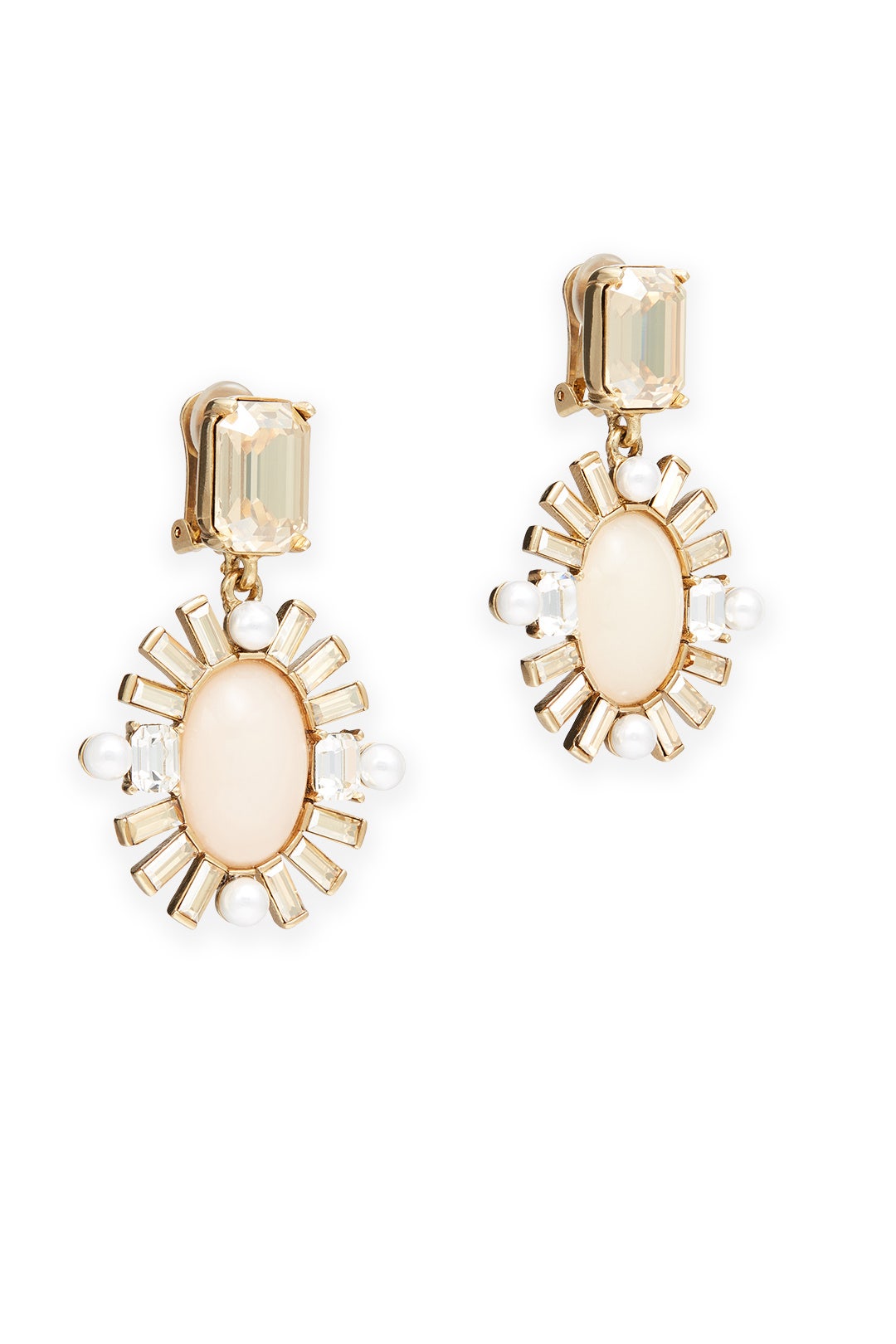 Soft Petal Oval Earrings by Oscar de la Renta 1