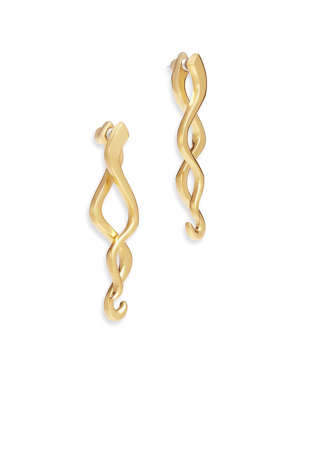 Russian Gold Wave Earrings by Oscar de la Renta 1