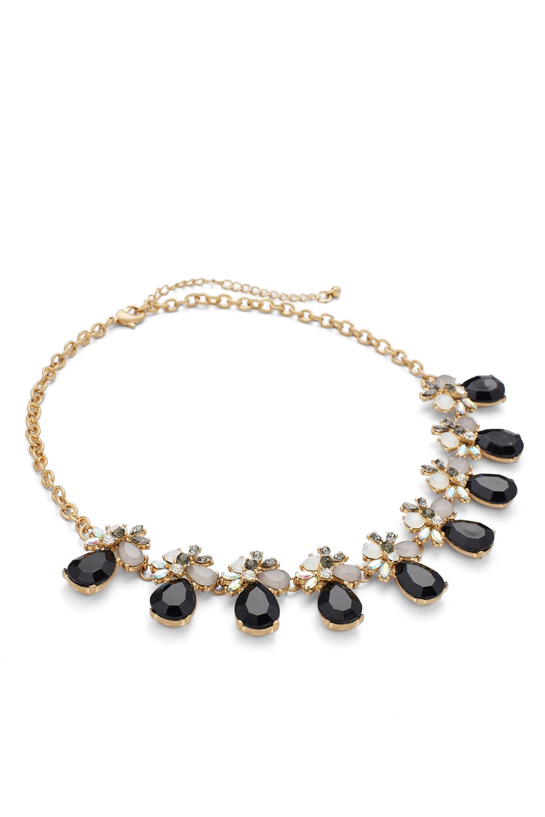 Crystal and Black Statement Necklace by Slate & Willow Accessories 1