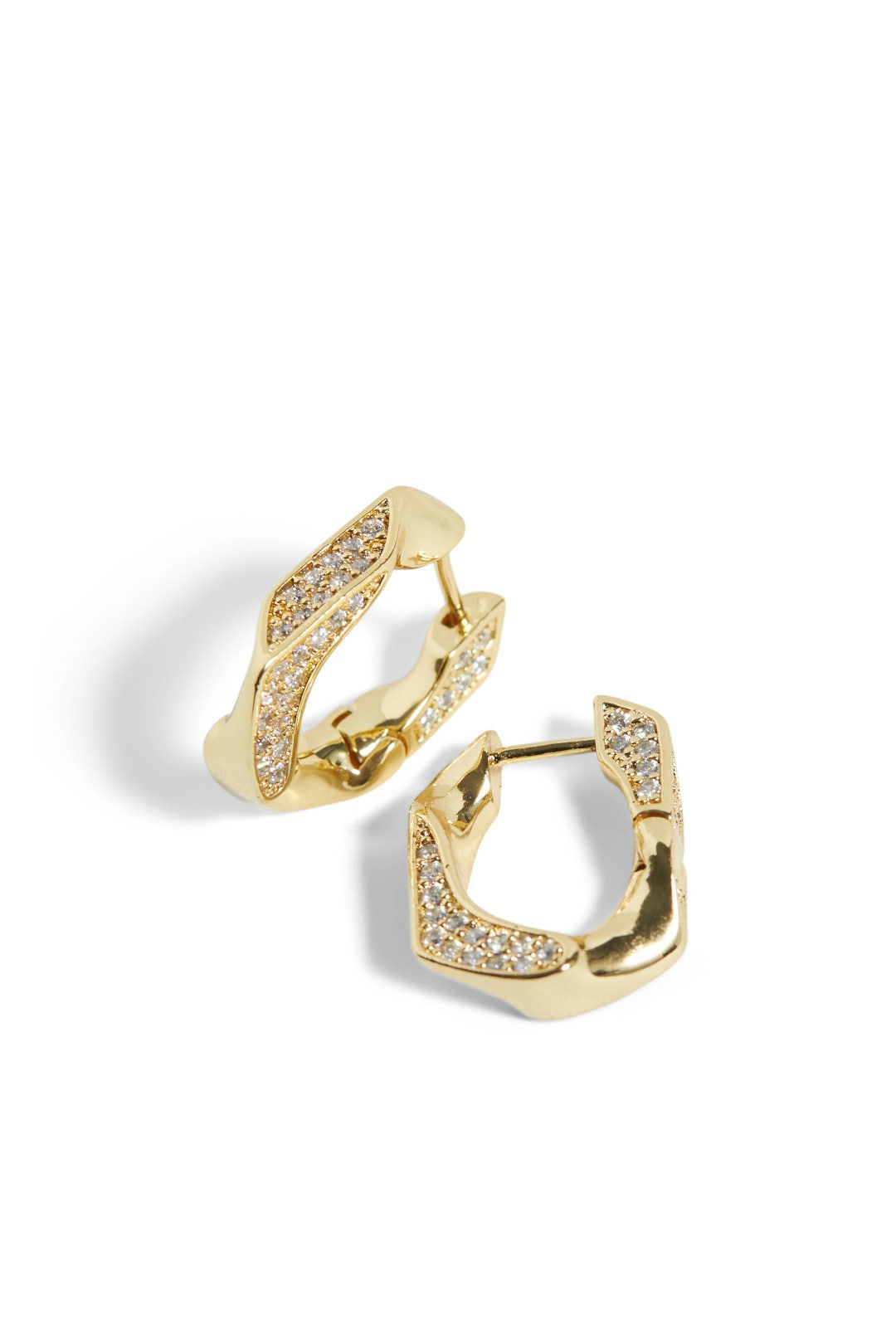 Pavé Cuban Link Hoops by Luv Aj 1