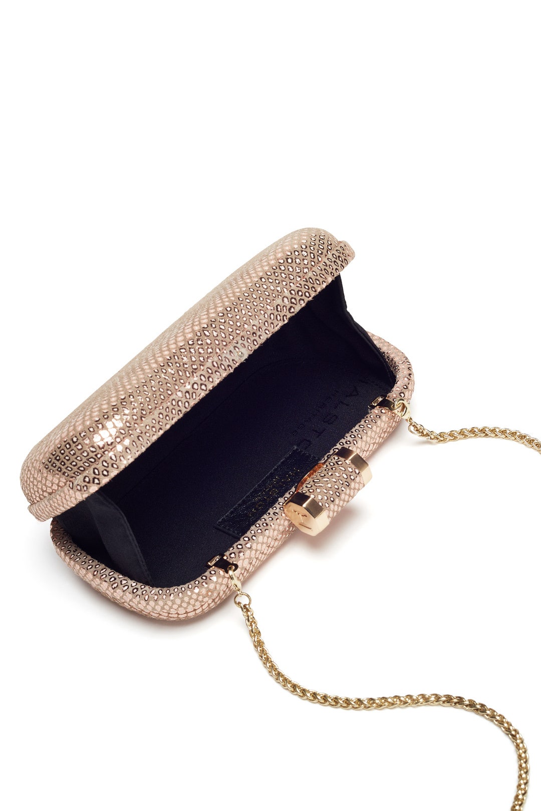 Rose Gold Oblong Minaudiere by HALSTON Handbags 1