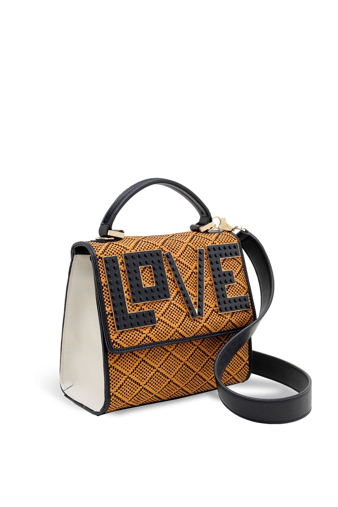 Scacco Cognac Mini Alex Love Bag by Les Petits Joueurs 1