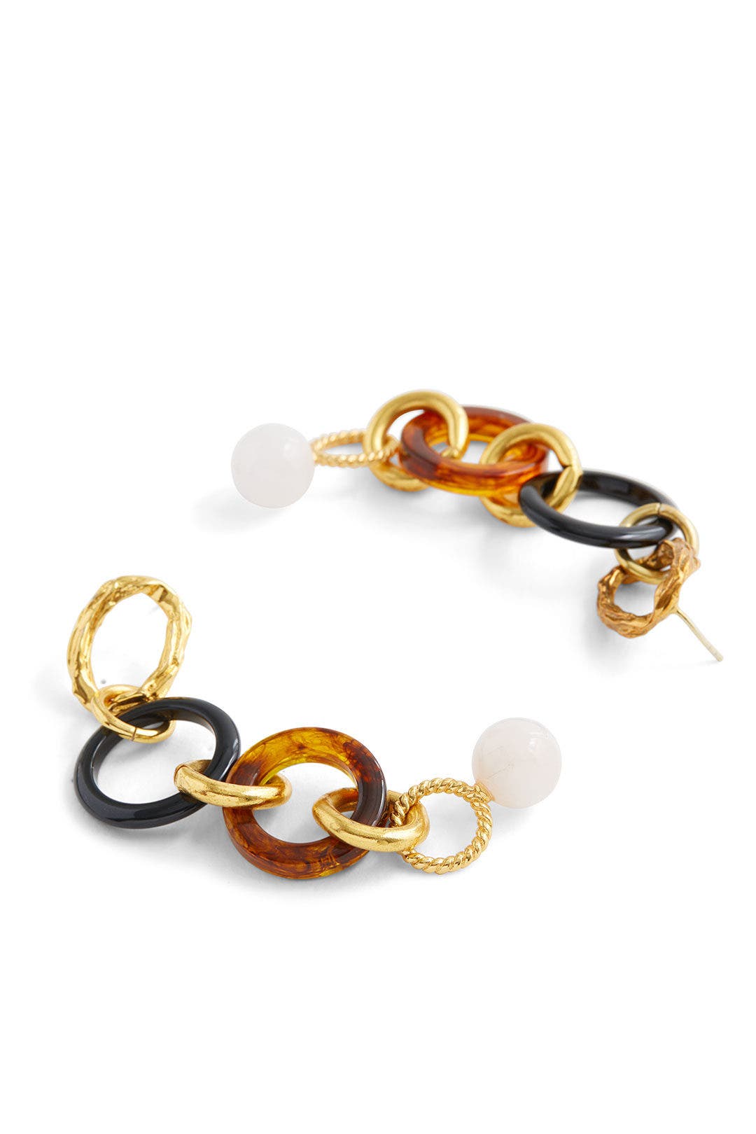 Multi Linked Tortoise Earrings by Lizzie Fortunato 1