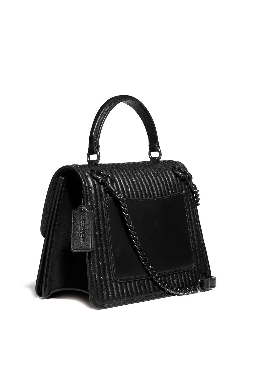 Black Parker Top Handle Bag by Coach Handbags 1