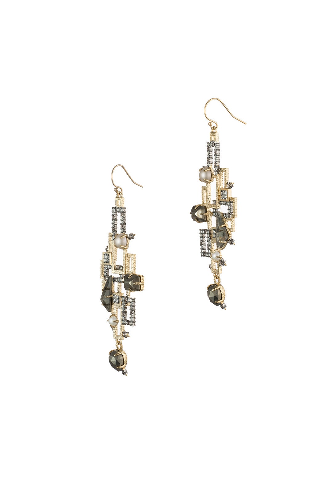 Brutalist Stone Wire Earrings by Alexis Bittar 1