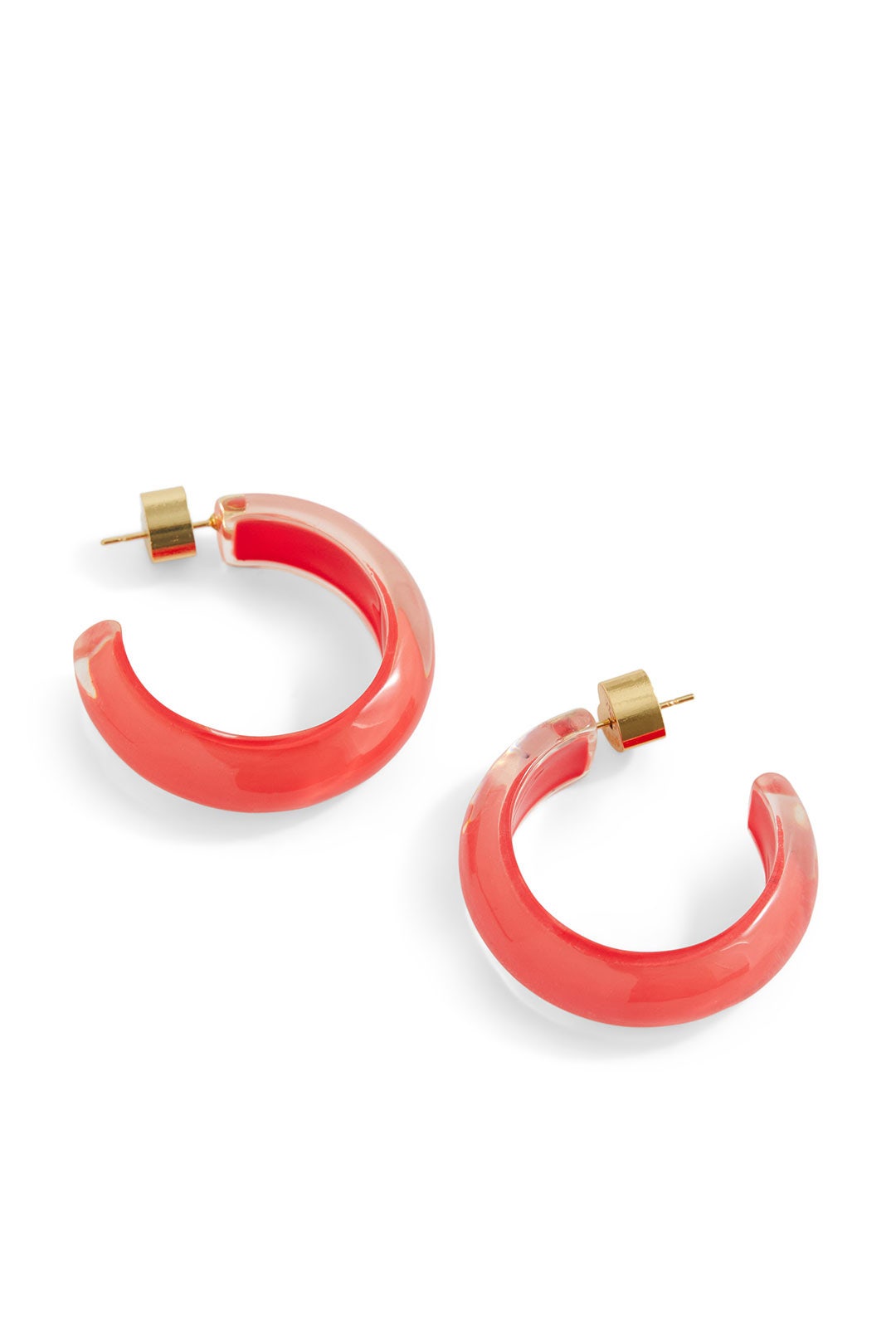 Coral Small Jelly Hoops by Alison Lou 1