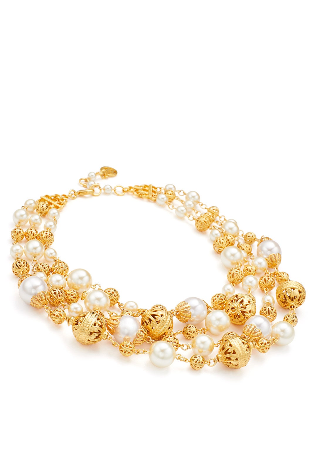 Golden Pearl Necklace by Ben-Amun 1