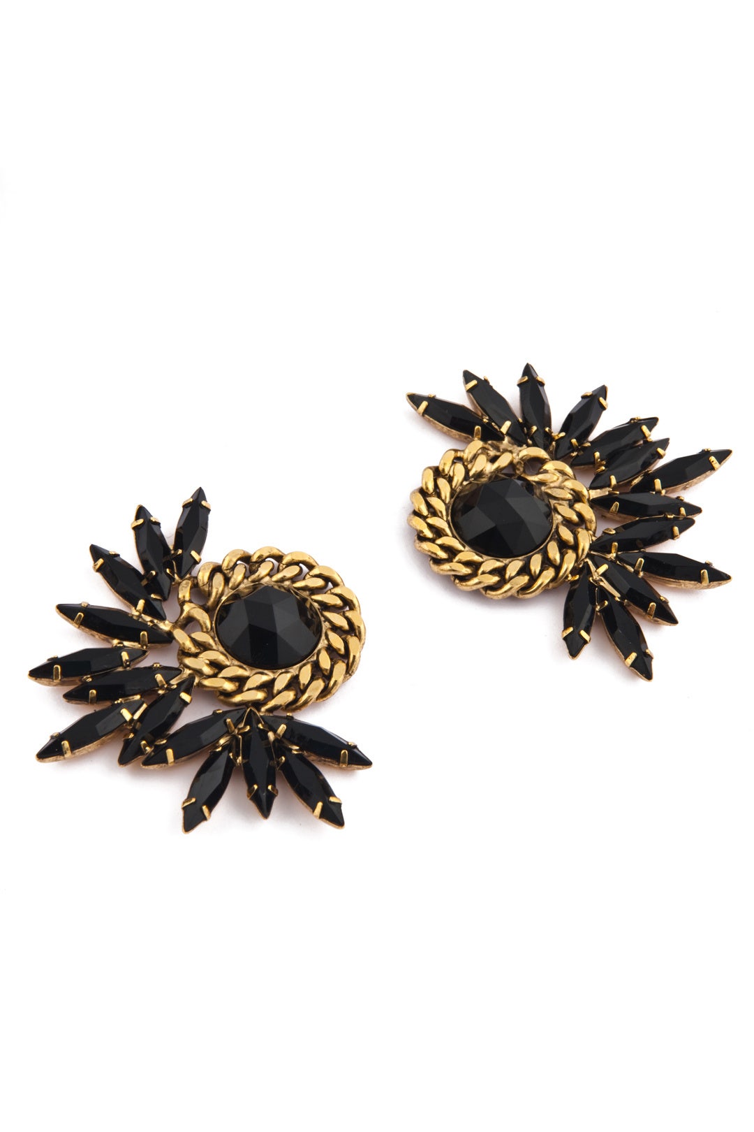 Burst and Chain Earrings by Elizabeth Cole 1