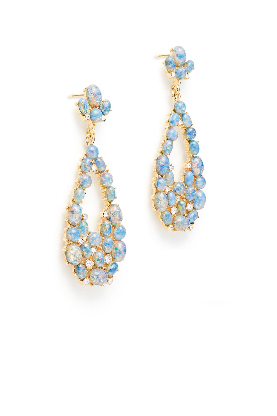 Opal Cluster Teardrop Earrings by Kenneth Jay Lane 1
