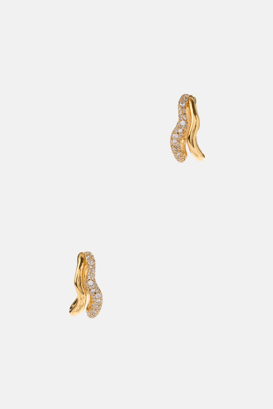 Molten Snow Double Medium Hoop Earrings by Missoma 1