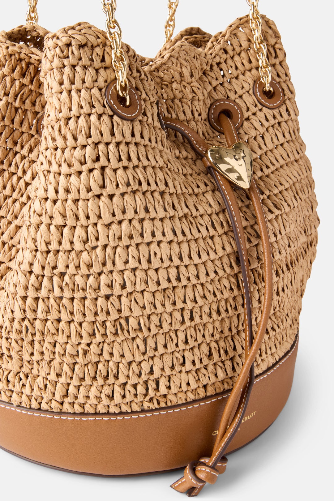Woven Basket Bucket Bag