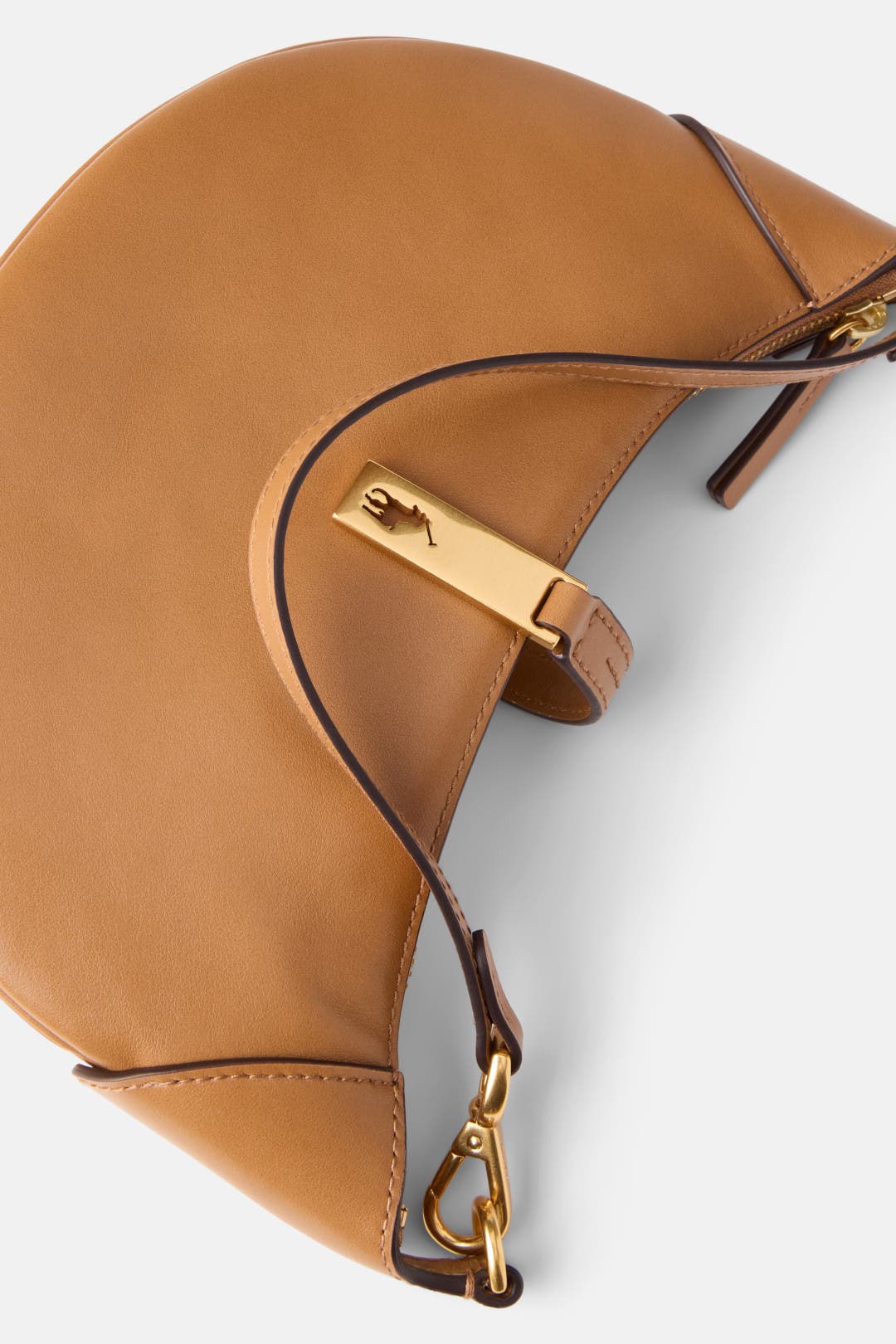Tan Polo ID Mini Shoulder Bag by Polo Ralph Lauren Accessories