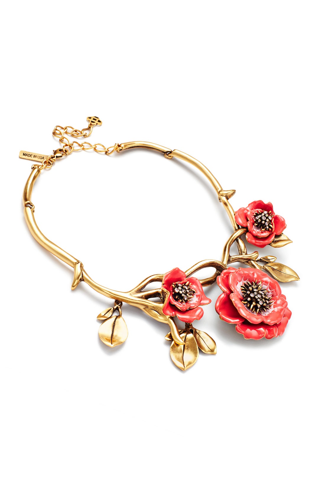 Painted Flower Necklace by Oscar de la Renta 1