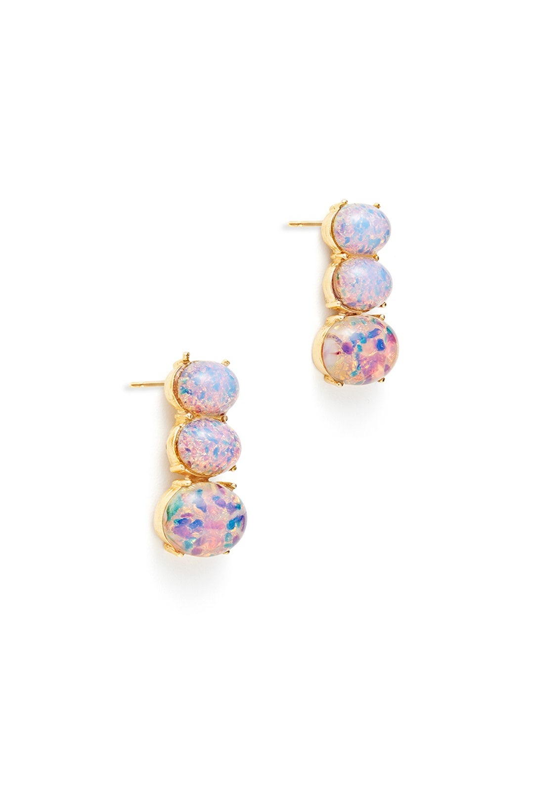 Trio Pink Opal Earrings by Kenneth Jay Lane 1