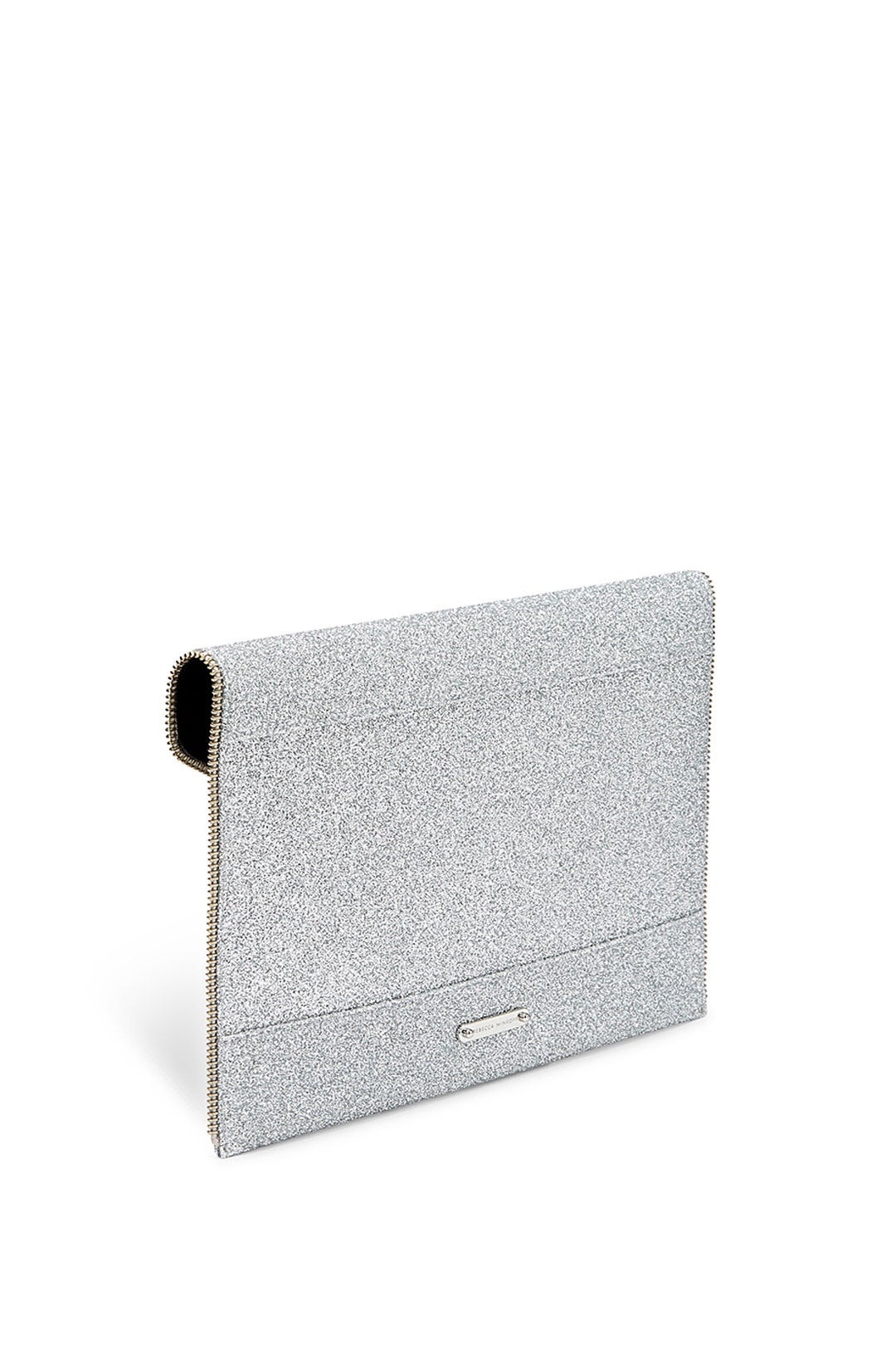 Silver Glitter Leo Clutch by Rebecca Minkoff Accessories 1