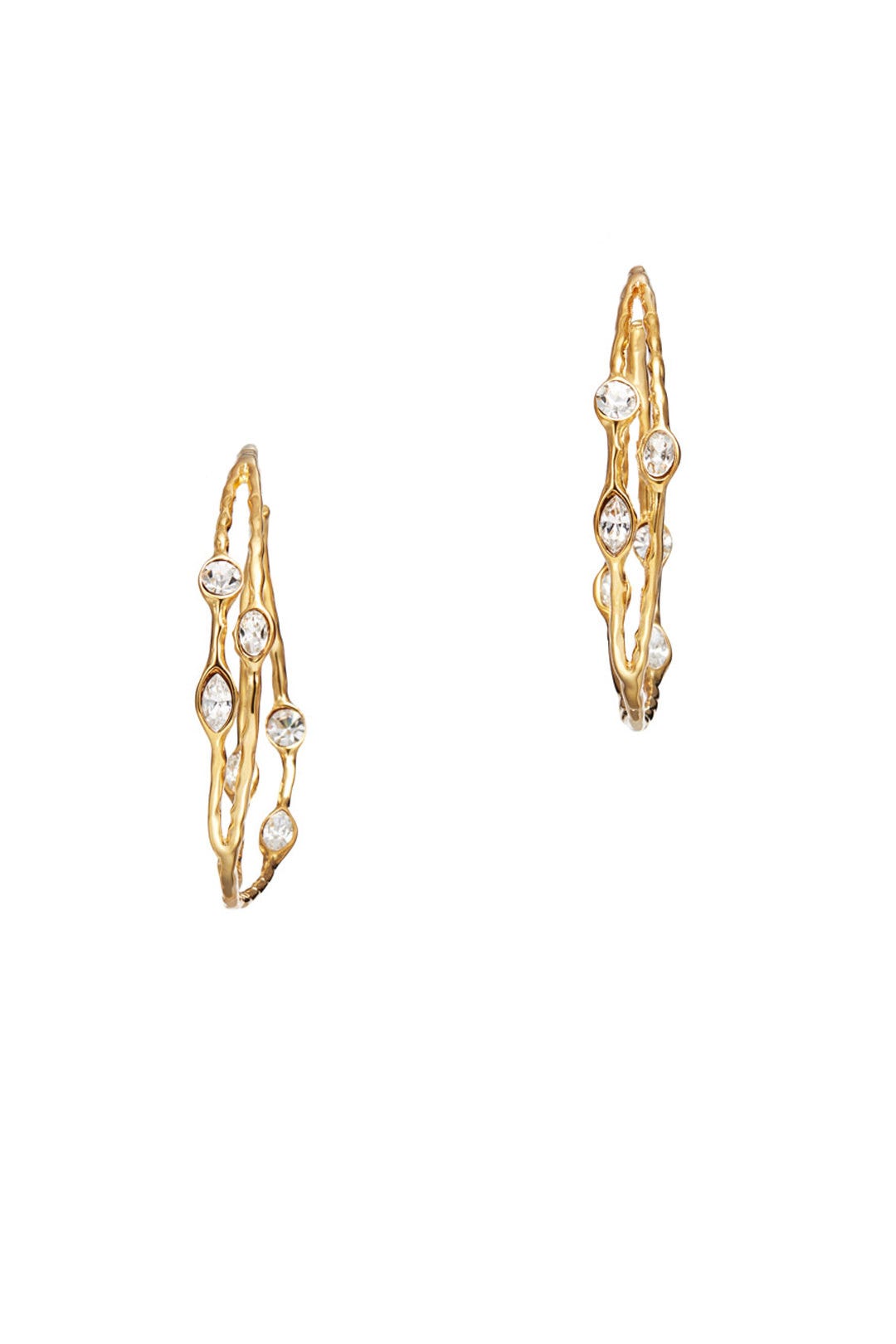 Gold Teardrop Hoop Earrings by Kenneth Jay Lane 1