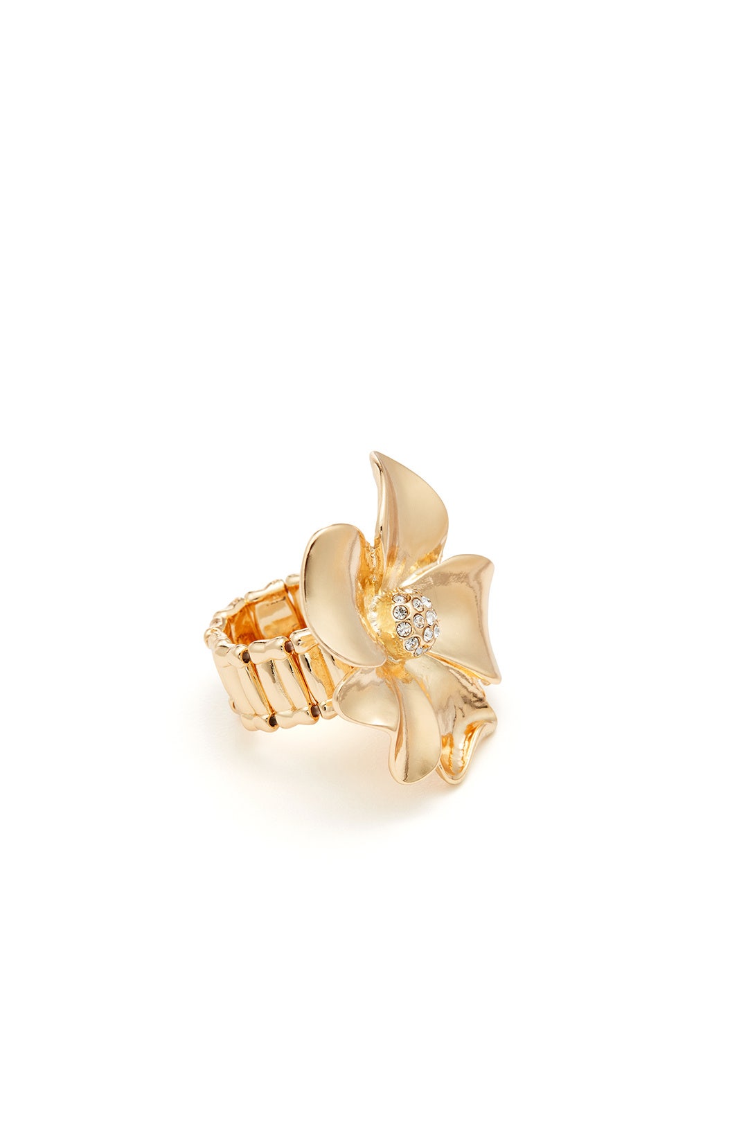 Gold Dogwood Bloom Ring by Slate & Willow Accessories 1