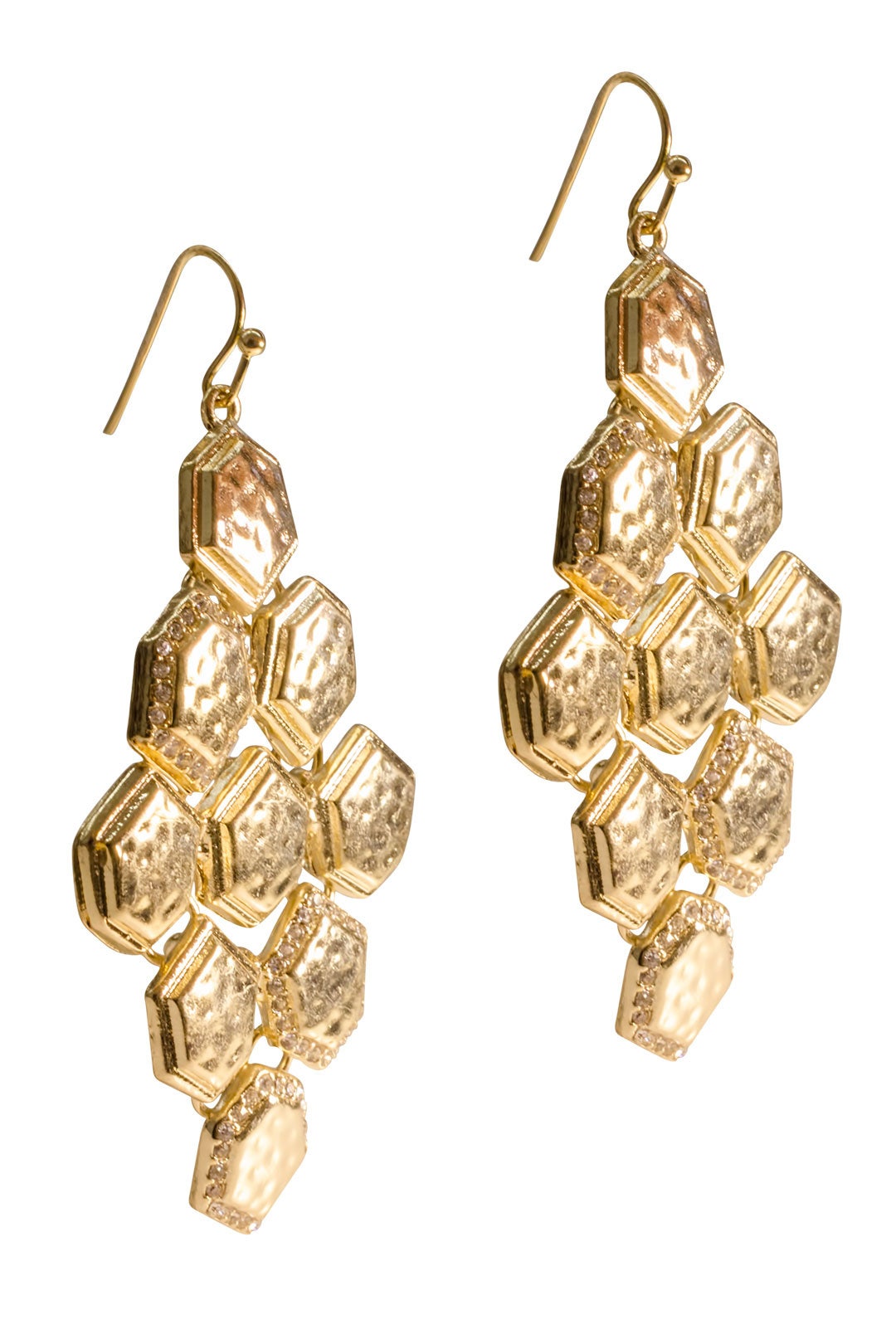 Honeycomb Chandelier Earrings by Cara Accessories 1