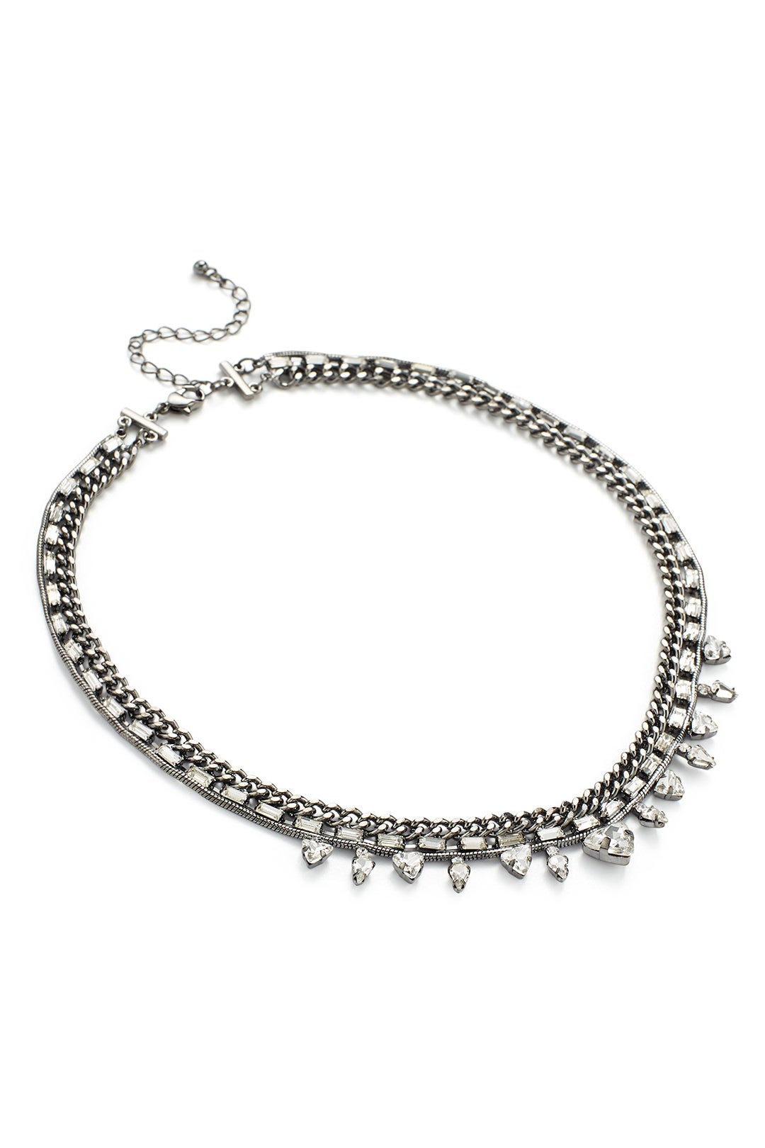 Crystal Triangle Necklace by Slate & Willow Accessories 1