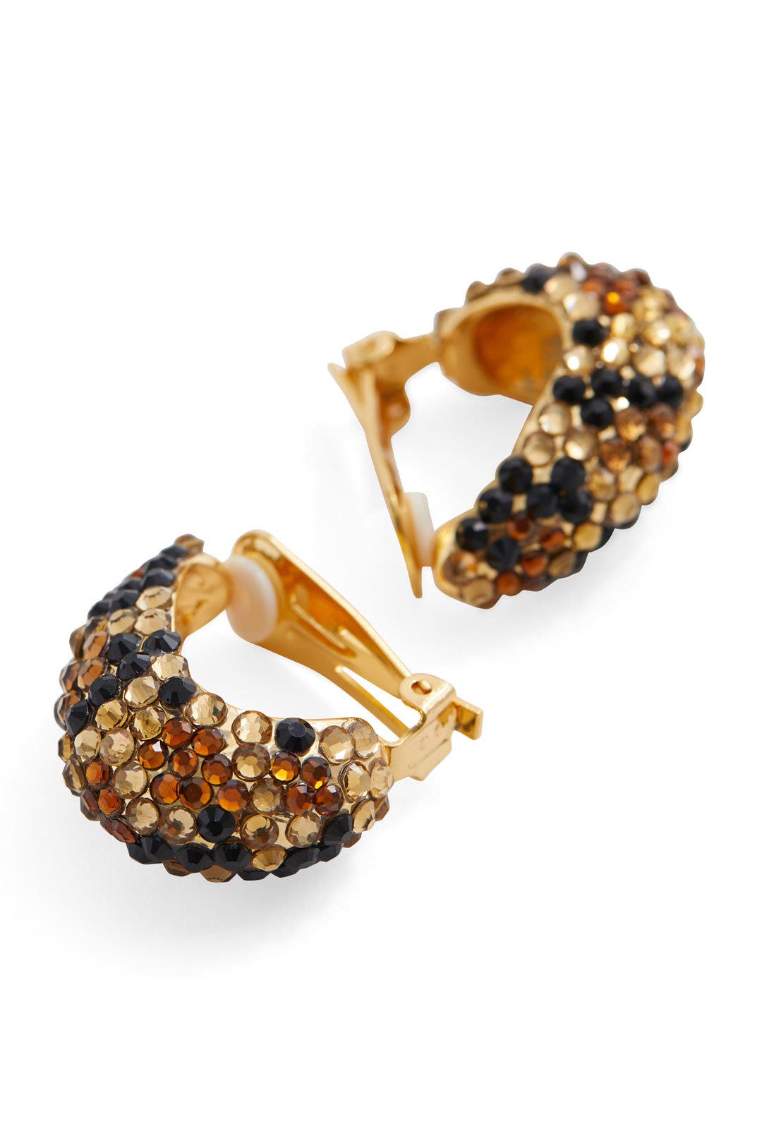 Jet Topaz Pave Hoops by Kenneth Jay Lane 1