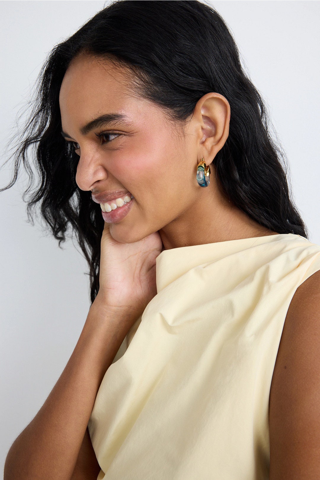 Mini Organic Hoop Eearrings by Lizzie Fortunato 1