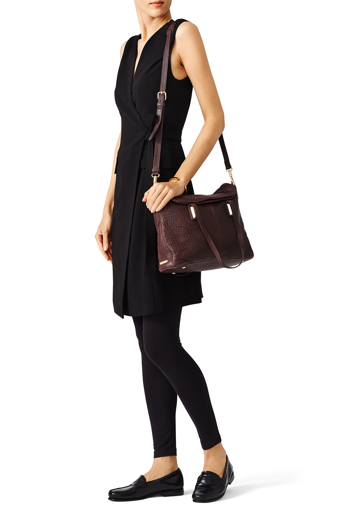 Black Currant Pyramid Satchel by Elizabeth and James Accessories 1