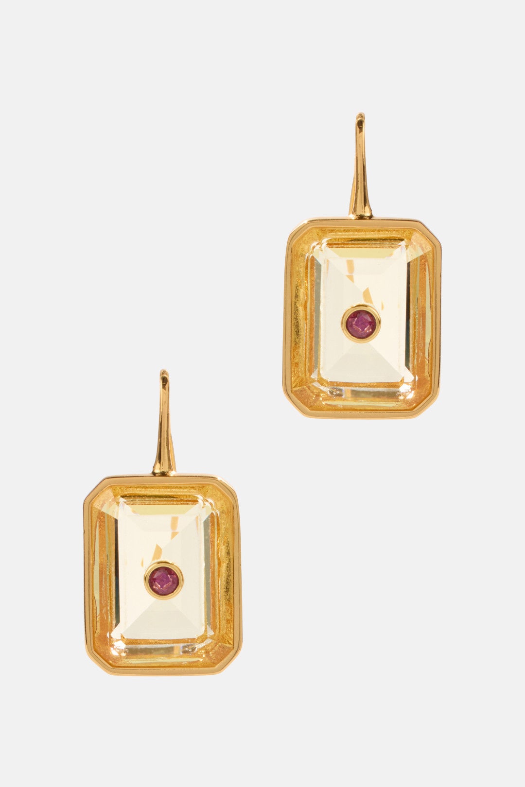 Tile Earrings In Citrine by Lizzie Fortunato 2