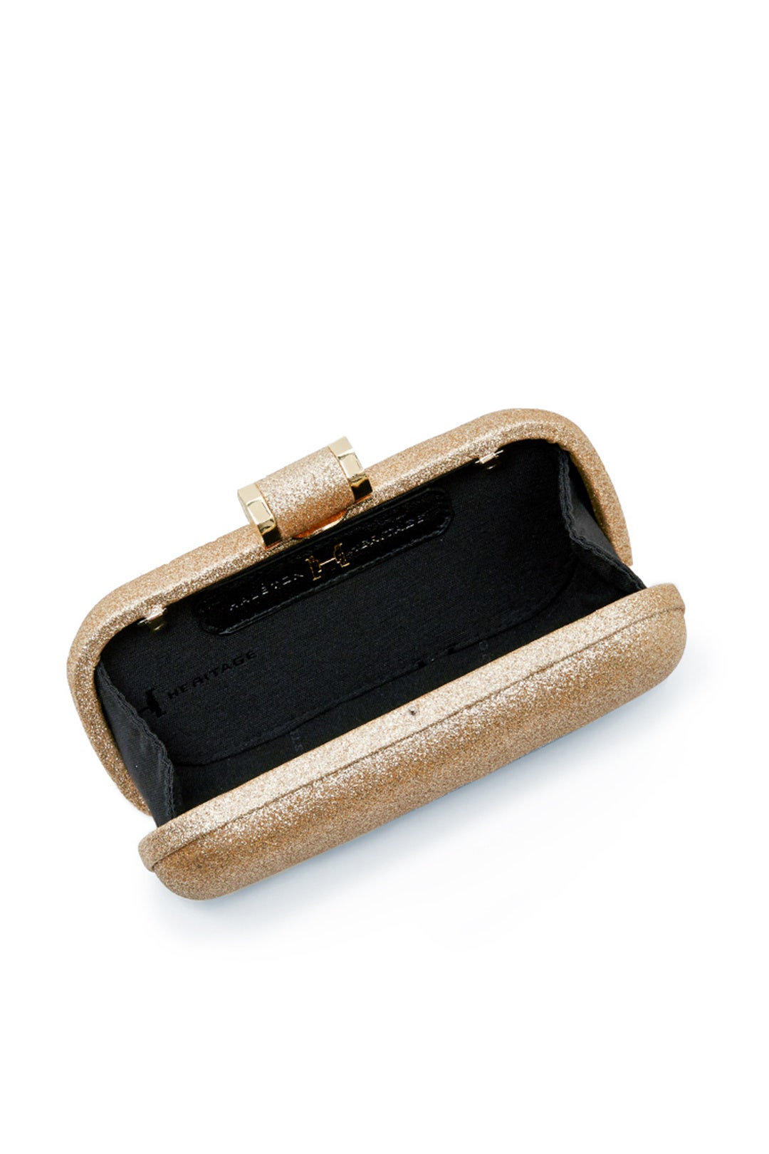 Gold Oblong Minaudiere by HALSTON Handbags 1