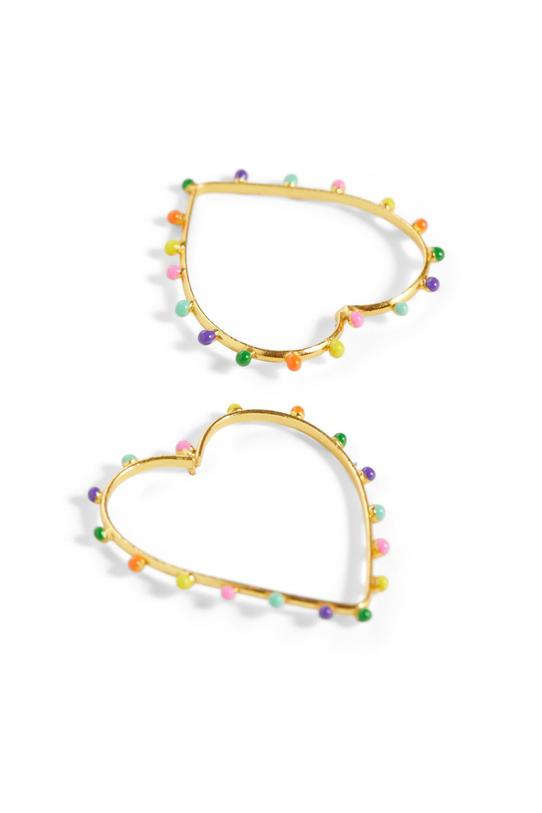 Dot Heart Hoop Earrings by Sylvia Toledano 1