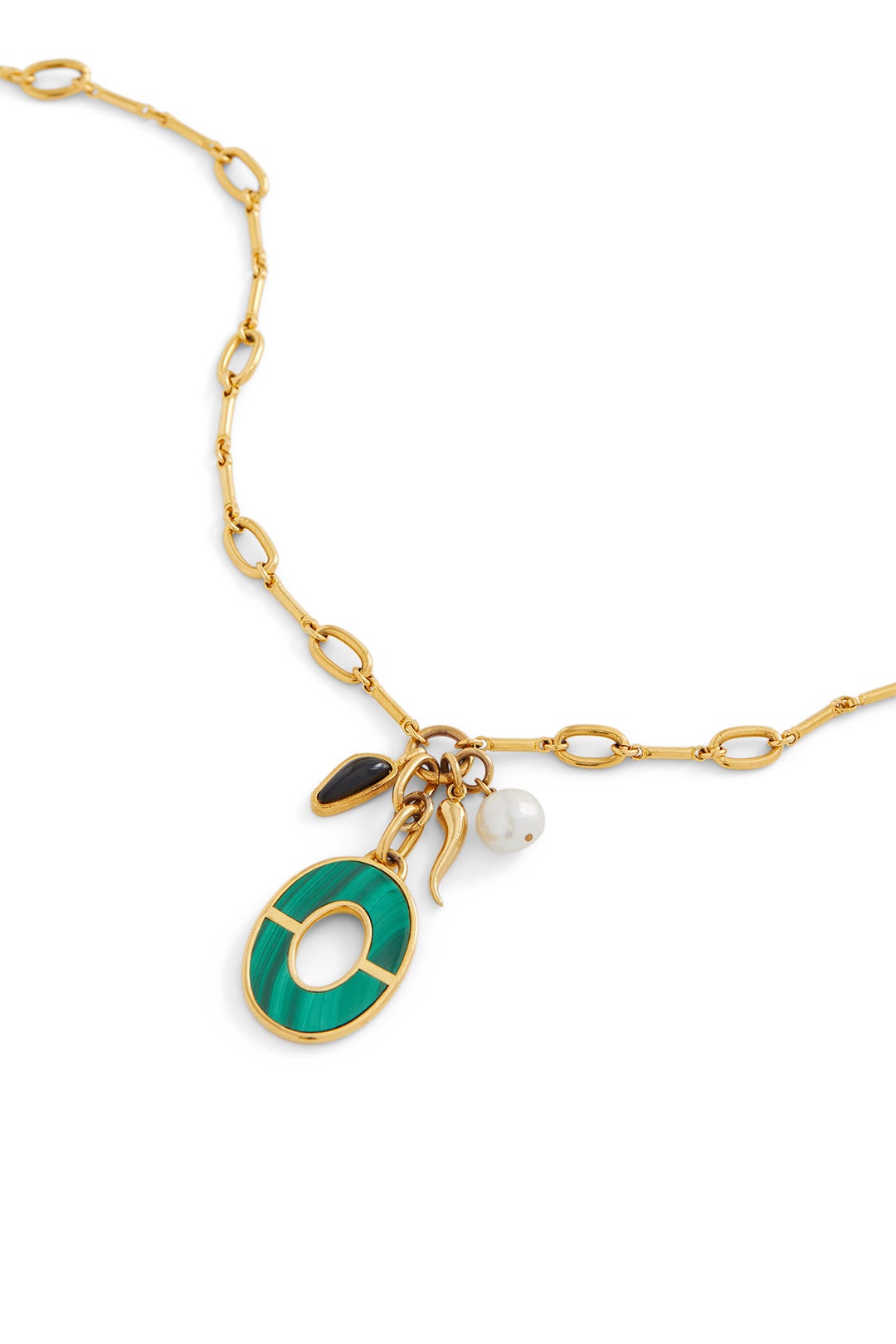 Malachite Symmetry Necklace by Lizzie Fortunato 1