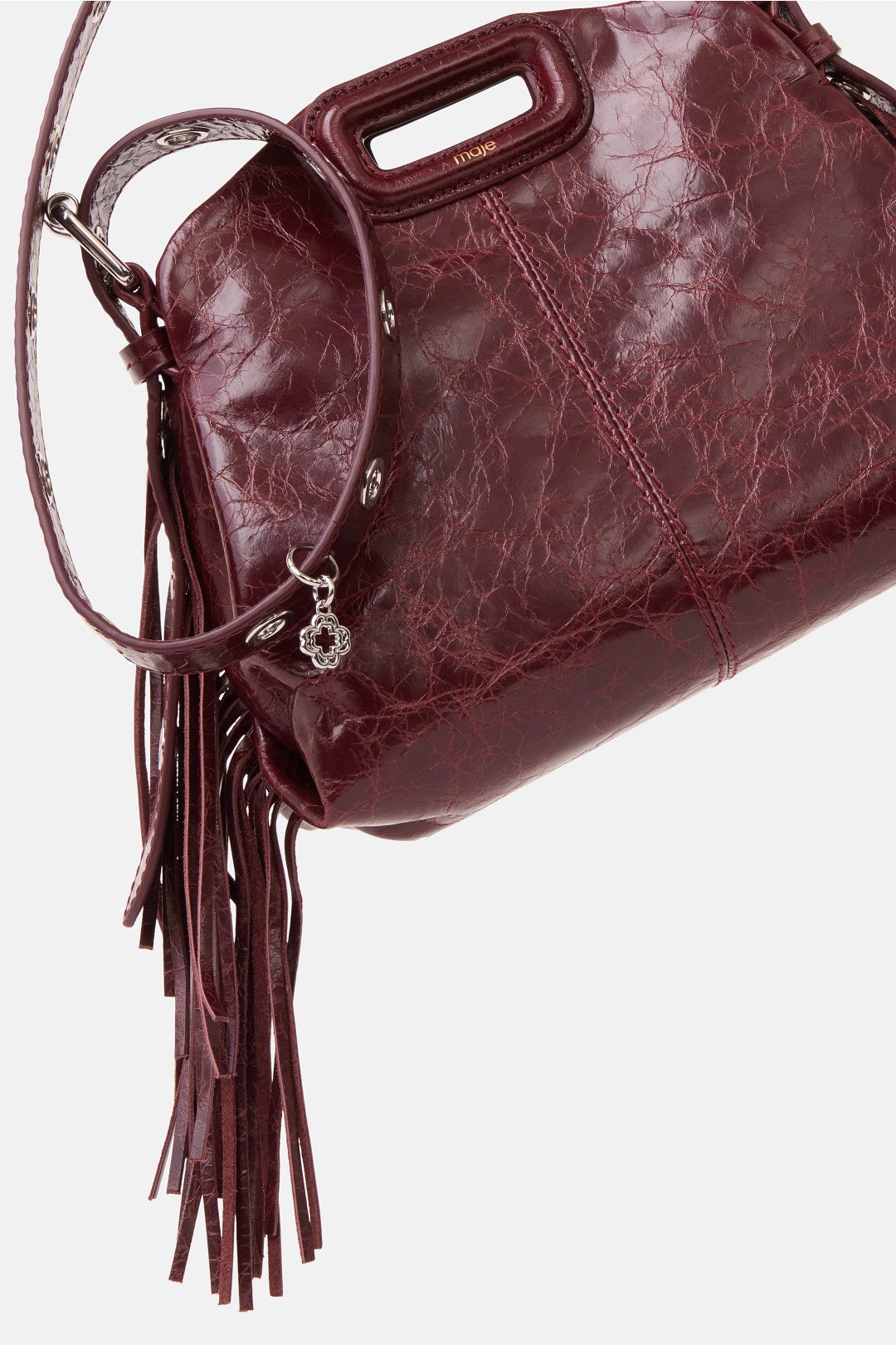 Red Crossbody With Fringe by Maje 2