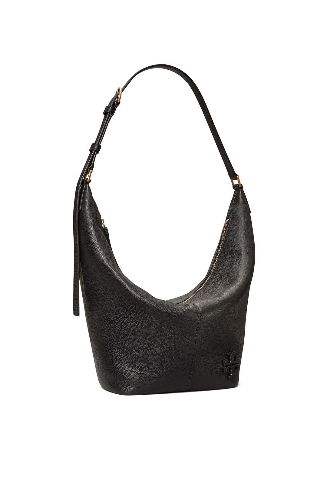 Black McGraw Zip Bucket Bag by Tory Burch Accessories | Rent the