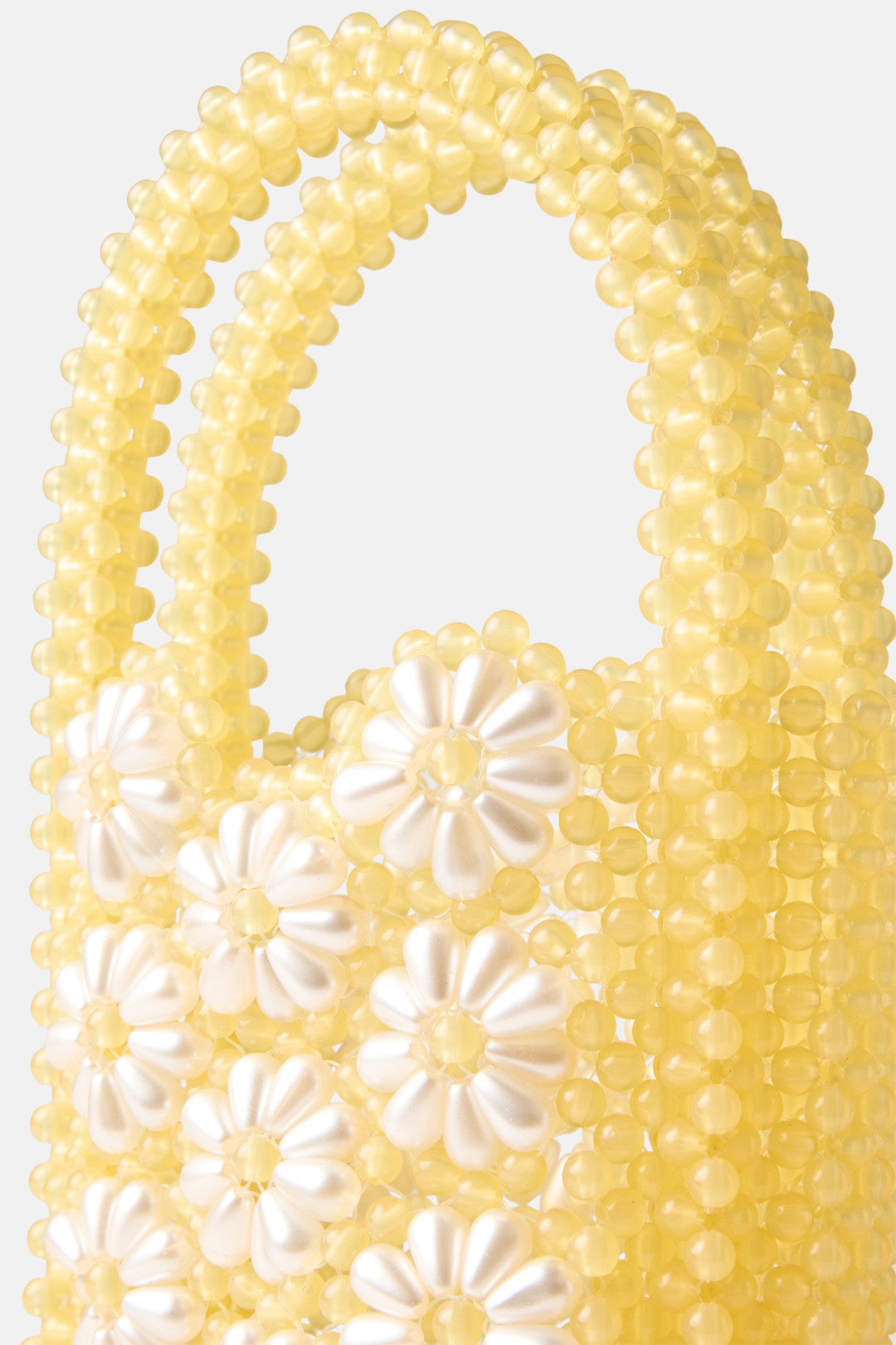 Yellow Daisy Beaded Mini Bag