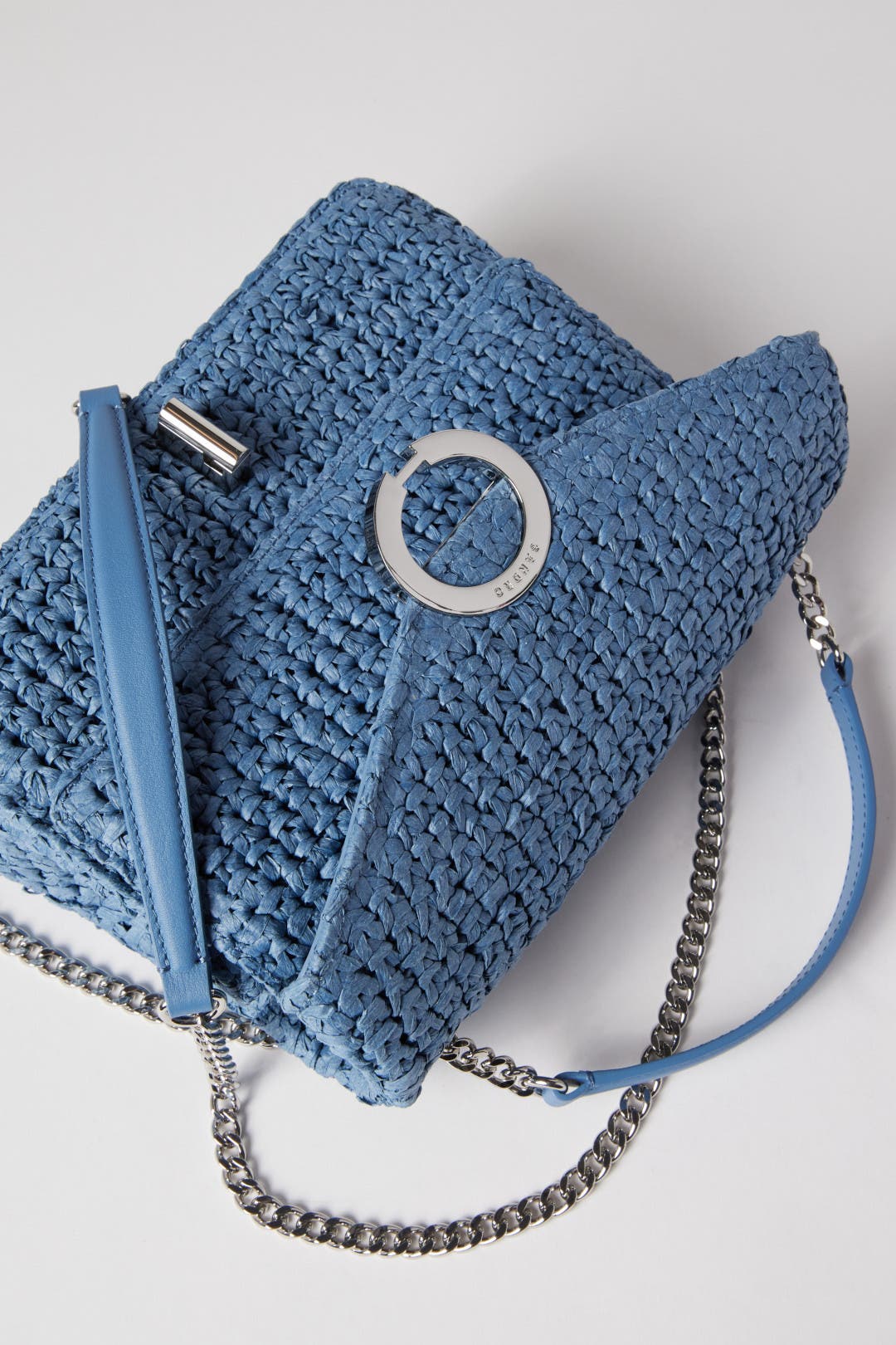 【SANDRO】Yza ブレードラフィア チェーンバッグ ブルー sandro-raffia-yza-bag.jpg?