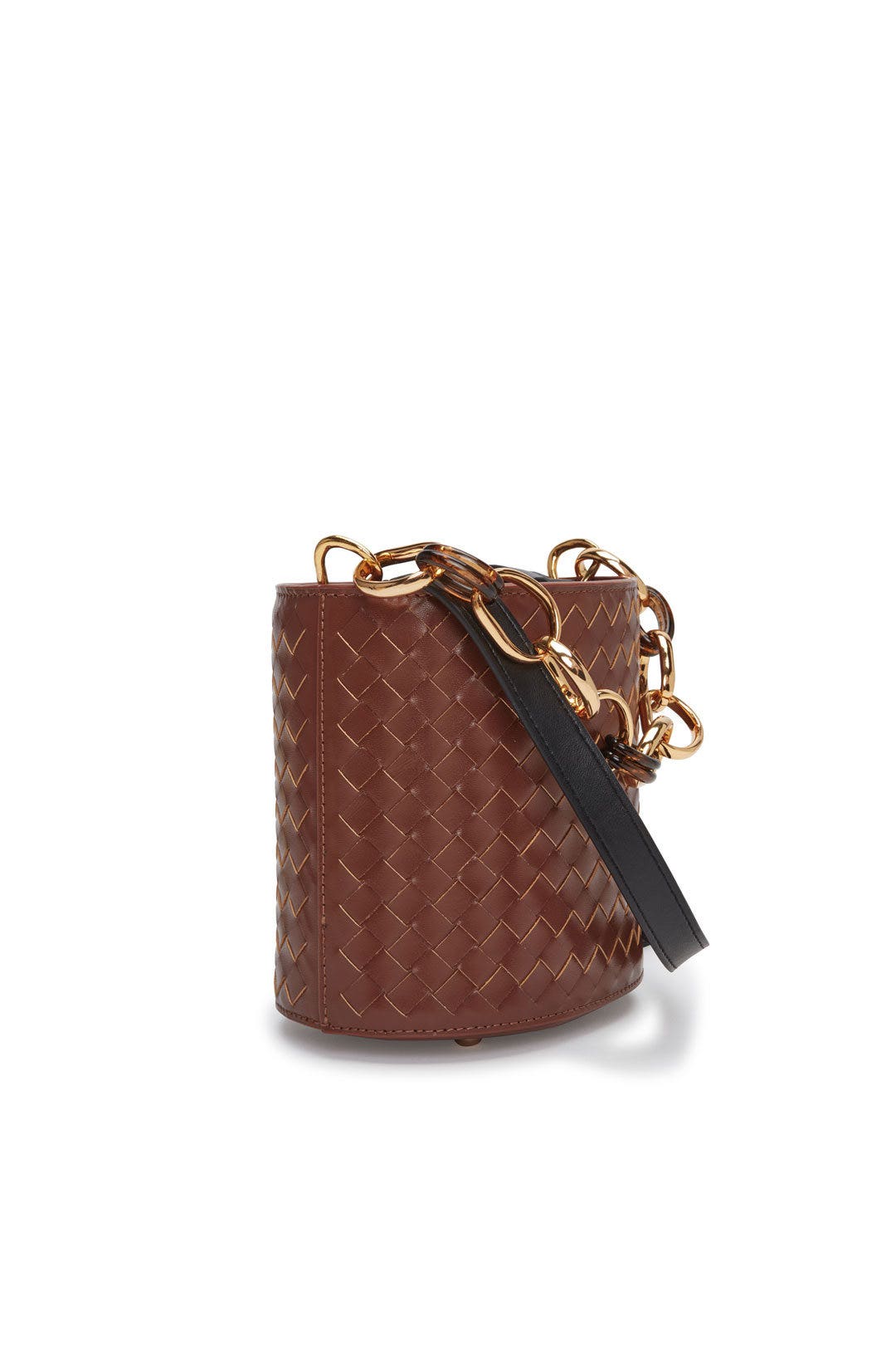 Woven Leather Florent Bucket Bag by Lizzie Fortunato 1