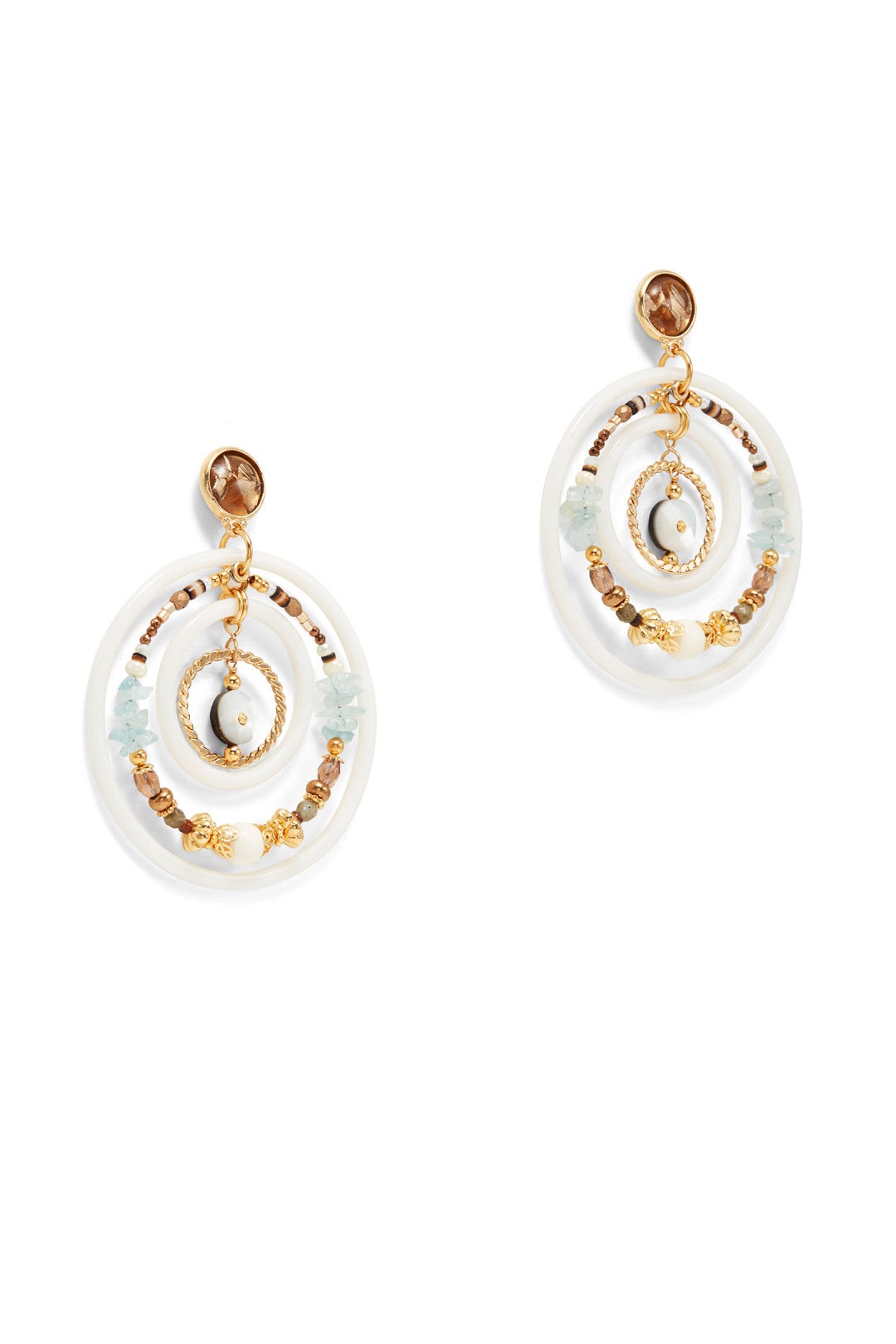 Alexia Drop Hoop Earrings by Gas Bijoux 1
