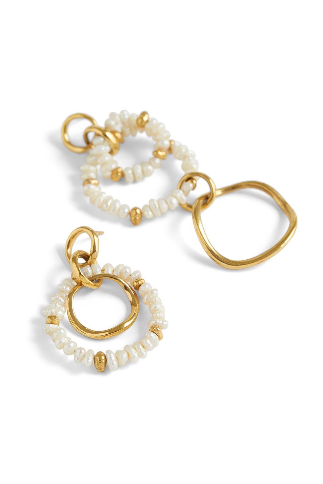 Wave Asymmetrical Pearl Earrings by Joanna Laura Constantine 1