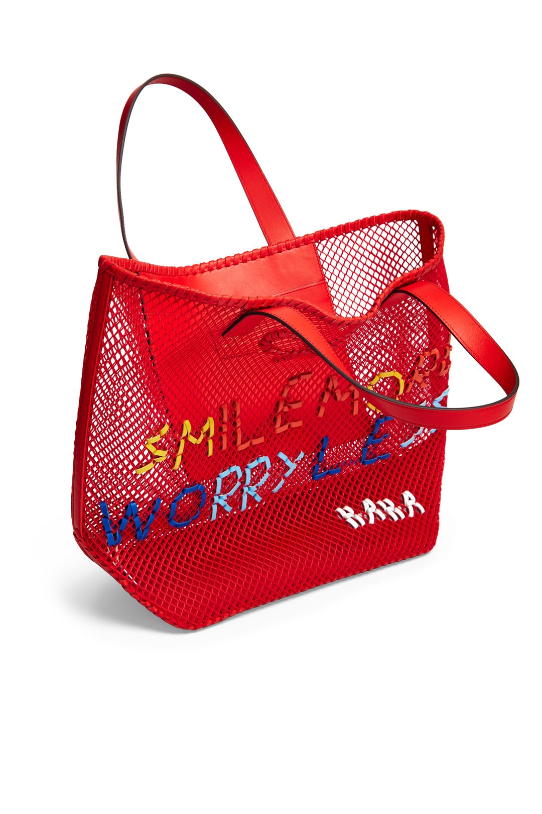 Smile More Woven Tote by Anya Hindmarch 1