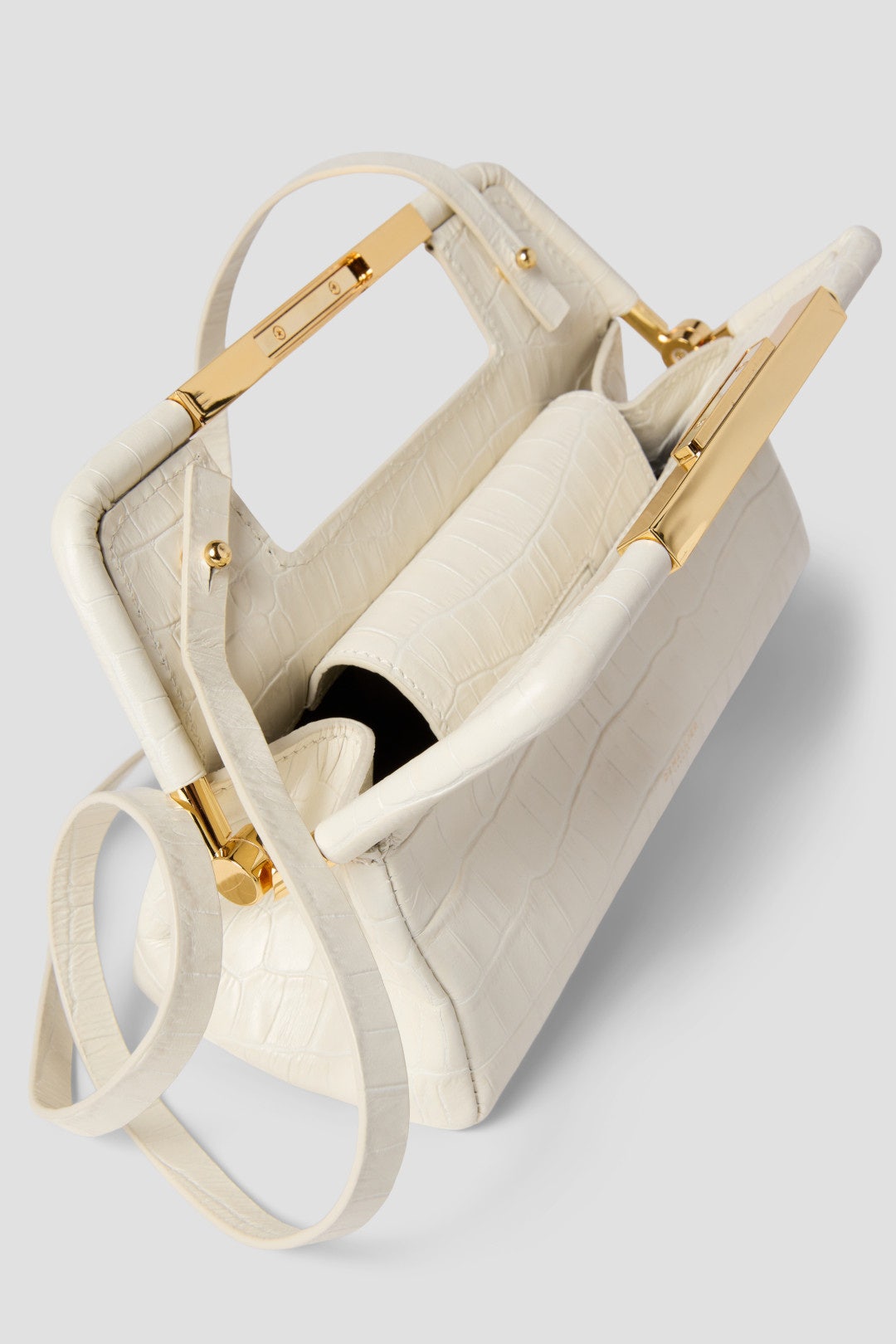 White Croc Mini Seville Bag by DeMellier 1