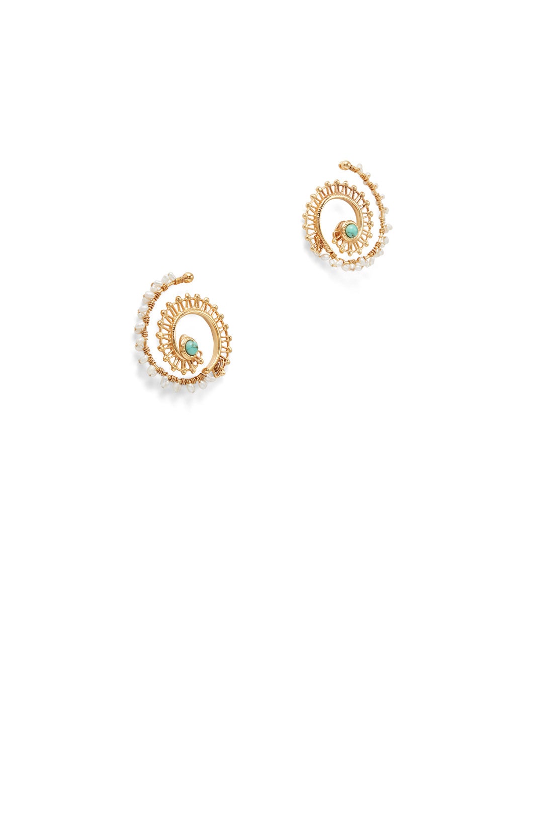 Bo Calliope Swirl Hoops by Gas Bijoux 1