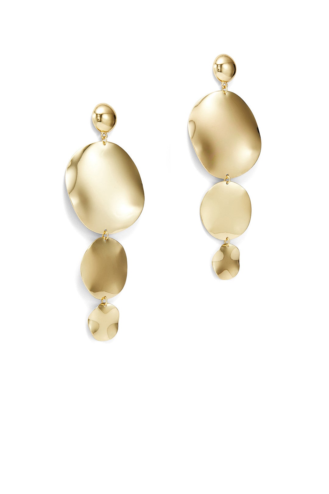 Gold Oblong Earrings by Ettika 1