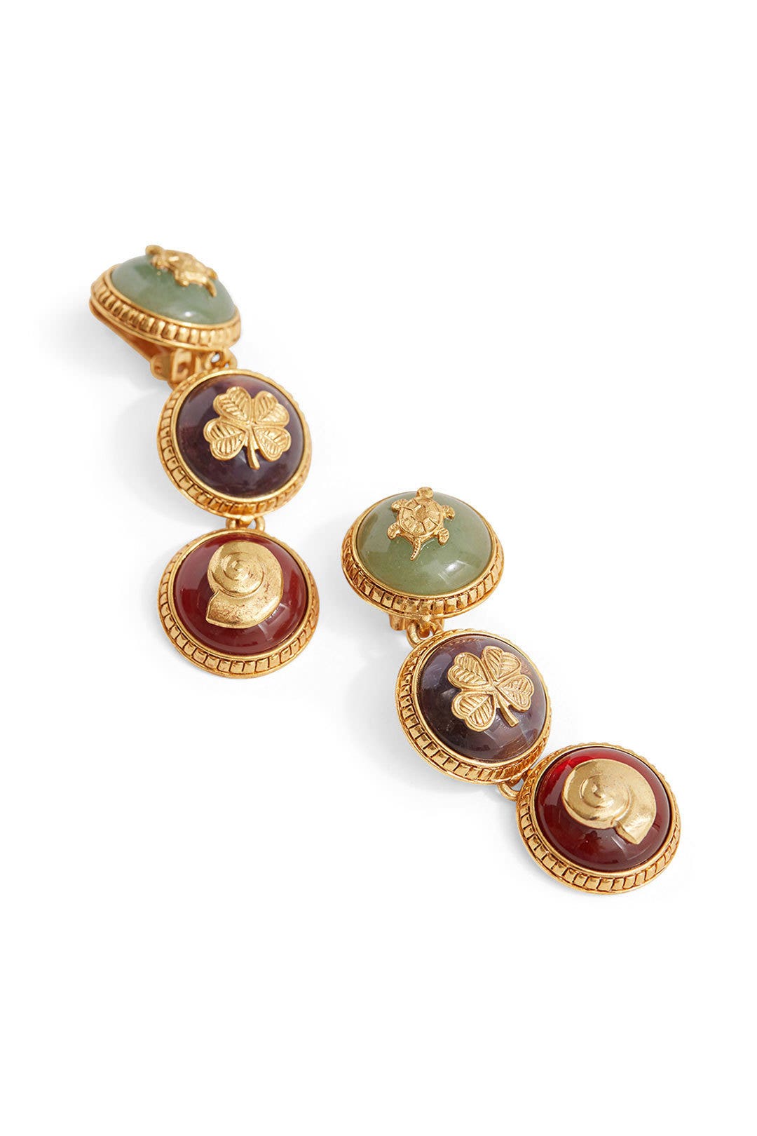 Multi Disk Earrings by Oscar de la Renta 1