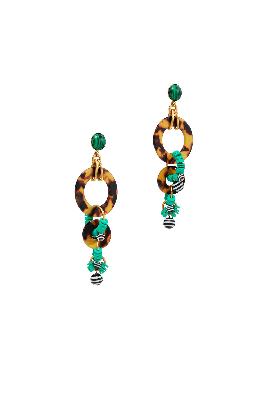 Tortoise Shell Drop Down Hoops by Elizabeth Cole 1