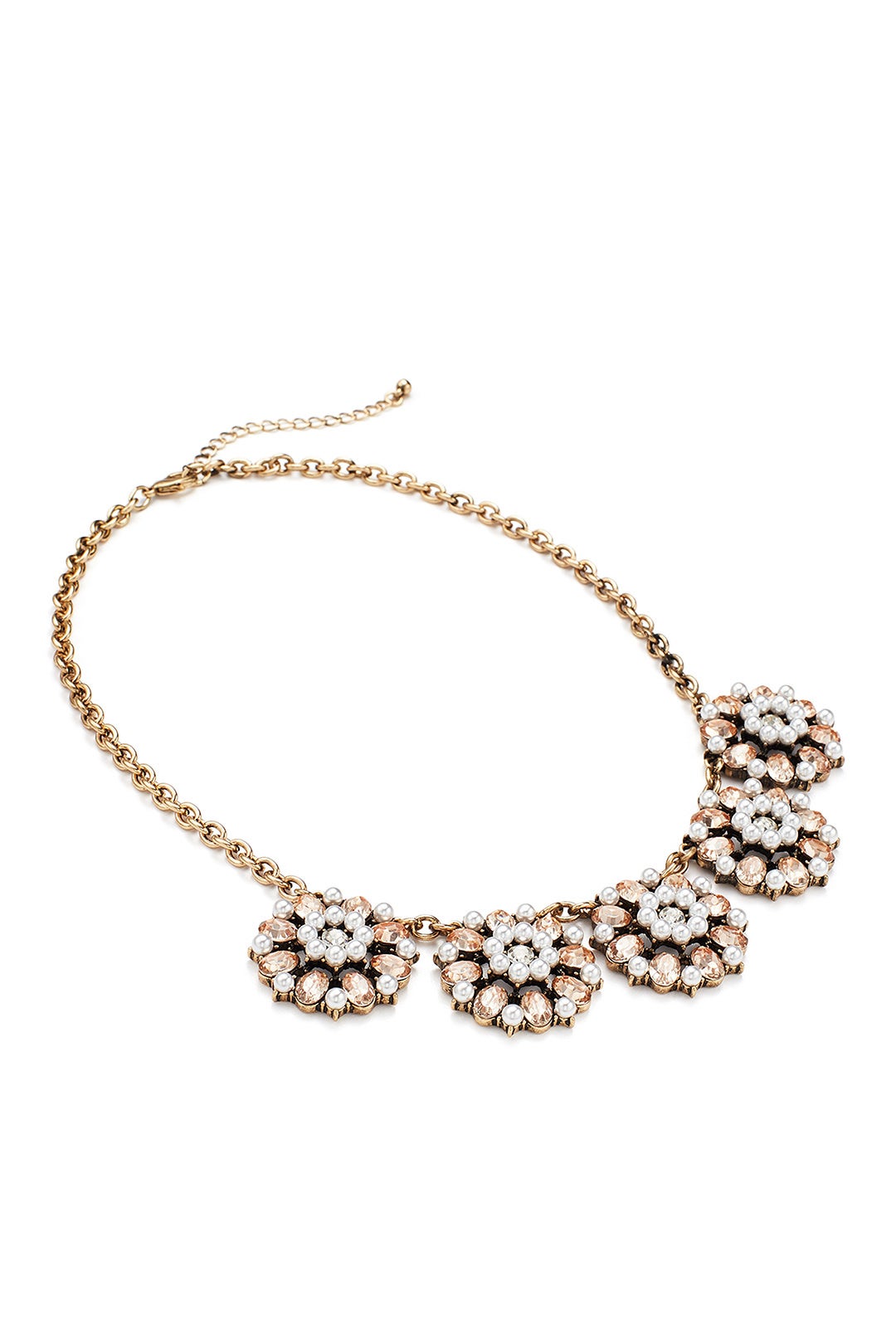 Blush Crystal Statement Necklace by Slate & Willow Accessories 1