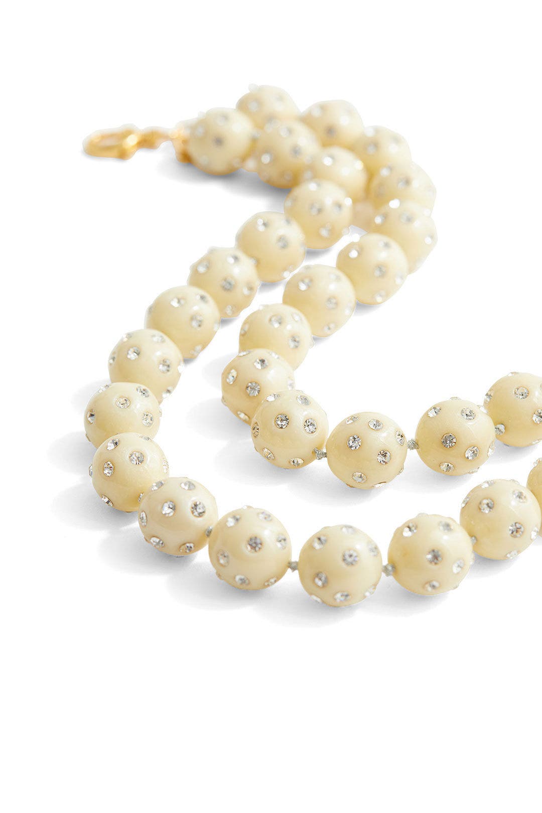 Ivory Crystal Layered Bubble Necklace by Lele Sadoughi 1