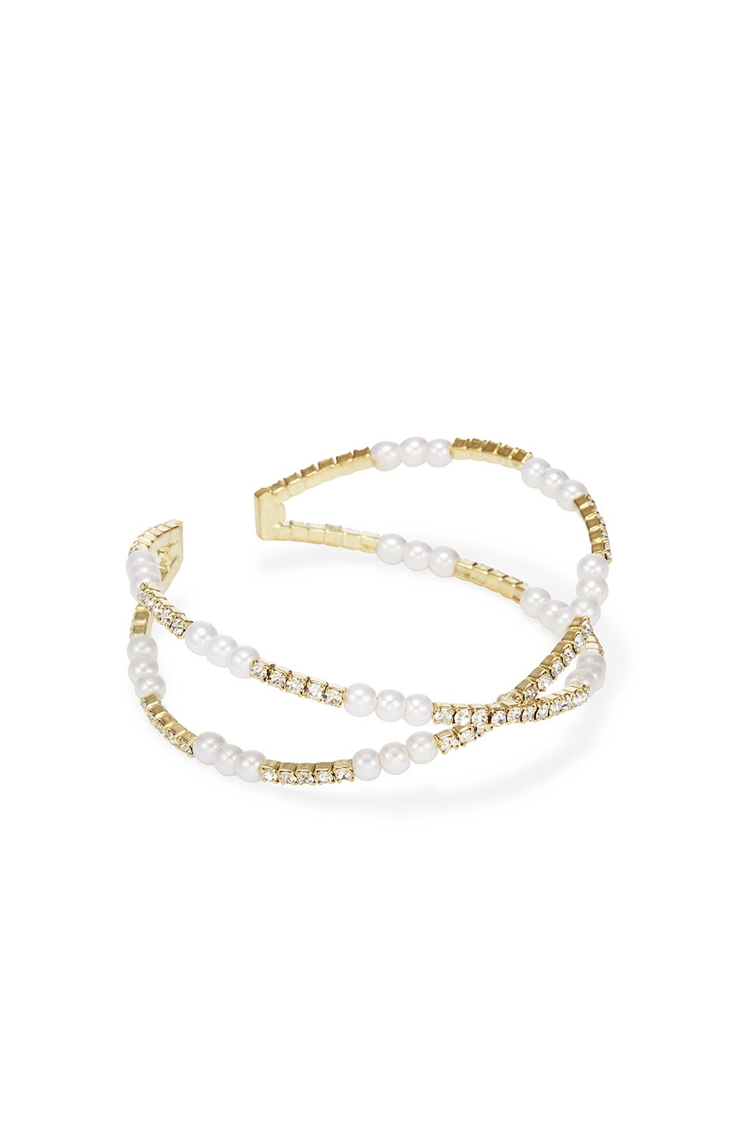 Crystal Criss Cross Bracelet by Slate & Willow Accessories 1