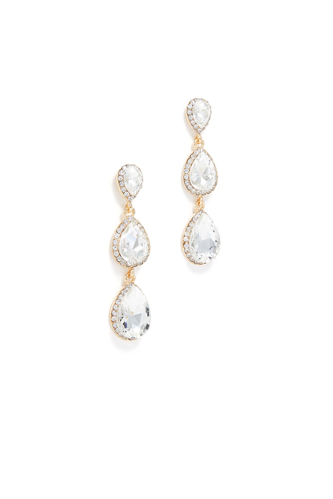 Tiered Crystal Earrings by Slate & Willow Accessories 1