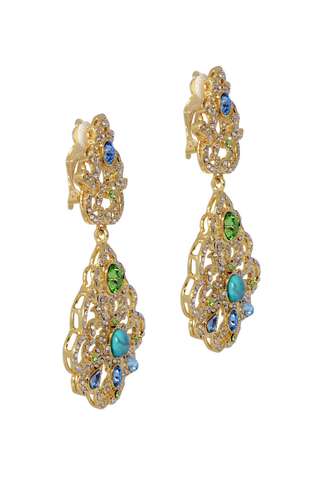 Rococo Filigree Earrings by Badgley Mischka Jewelry 1